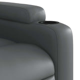 Fauteuil de massage inclinable Gris Similicuir