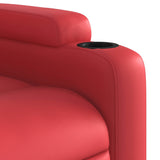 Fauteuil de massage inclinable rouge similicuir
