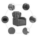 Fauteuil inclinable en tissu gris foncé