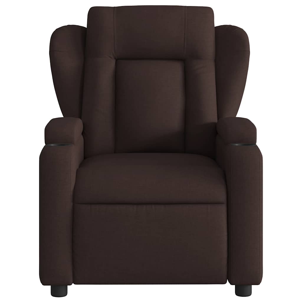 Fauteuil inclinable Marron foncé Tissu