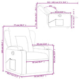 Fauteuil inclinable Marron foncé Tissu
