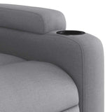 Fauteuil de massage inclinable Gris clair Tissu