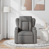 Fauteuil de massage inclinable Gris foncé Tissu