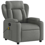 Fauteuil de massage inclinable Gris foncé Tissu