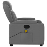 Fauteuil de massage inclinable Gris foncé Tissu