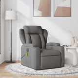 Fauteuil de massage inclinable Gris foncé Tissu