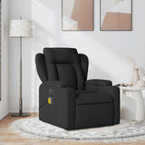 Fauteuil de massage inclinable Noir Tissu