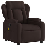 Fauteuil de massage inclinable Marron foncé Tissu