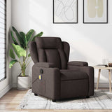 Fauteuil de massage inclinable Marron foncé Tissu