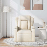 Fauteuil de massage inclinable Crème Tissu