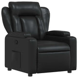 Fauteuil inclinable en similicuir noir