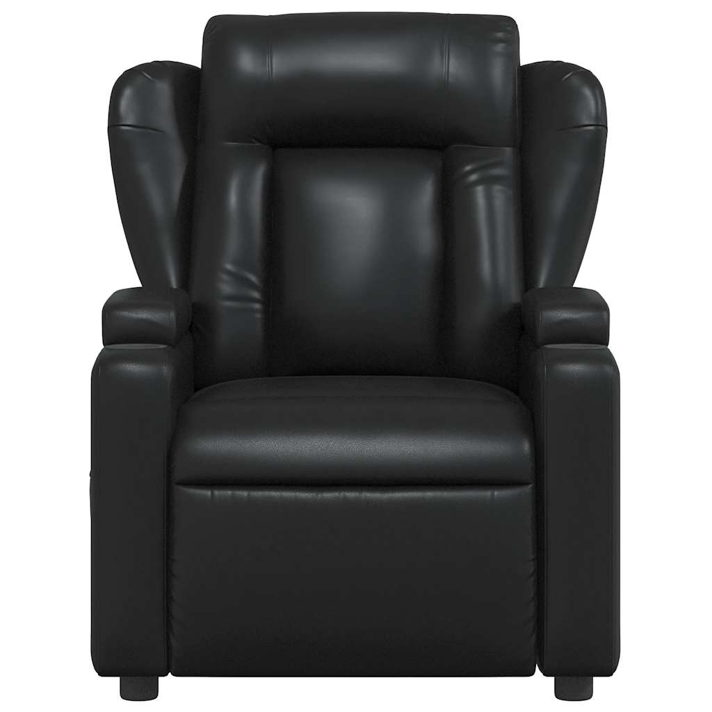 Fauteuil inclinable en similicuir noir