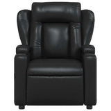 Fauteuil inclinable en similicuir noir