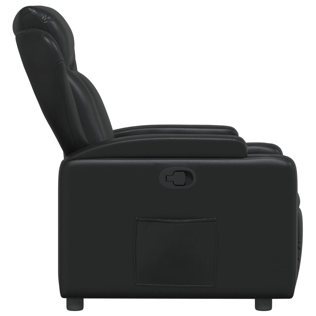 Fauteuil inclinable en similicuir noir