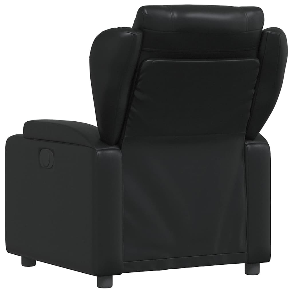 Fauteuil inclinable en similicuir noir
