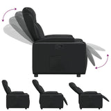 Fauteuil inclinable en similicuir noir