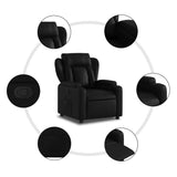 Fauteuil inclinable en similicuir noir