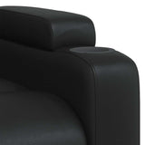 Fauteuil inclinable en similicuir noir