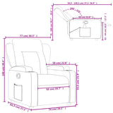 Fauteuil inclinable Crème Similicuir