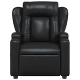 Fauteuil de massage inclinable Noir Similicuir