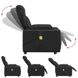 Fauteuil de massage inclinable Noir Similicuir