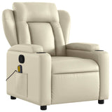 Fauteuil inclinable de massage Crème Similicuir