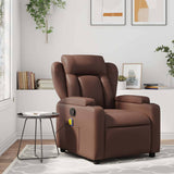 Fauteuil de massage inclinable Marron Similicuir