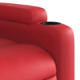 Fauteuil de massage inclinable rouge similicuir