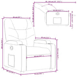Fauteuil inclinable Gris clair Tissu