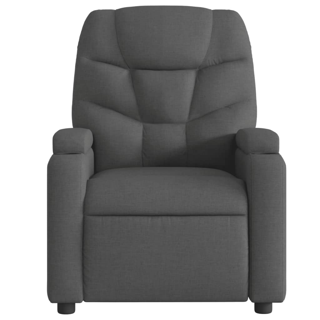 Fauteuil inclinable en tissu gris foncé