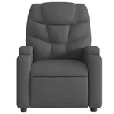 Fauteuil inclinable en tissu gris foncé