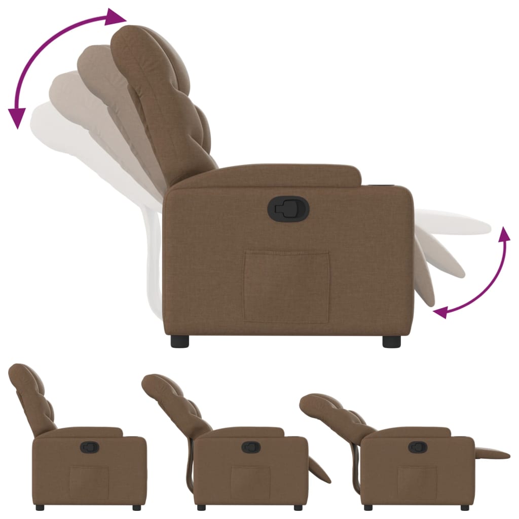 Fauteuil inclinable Marron Tissu