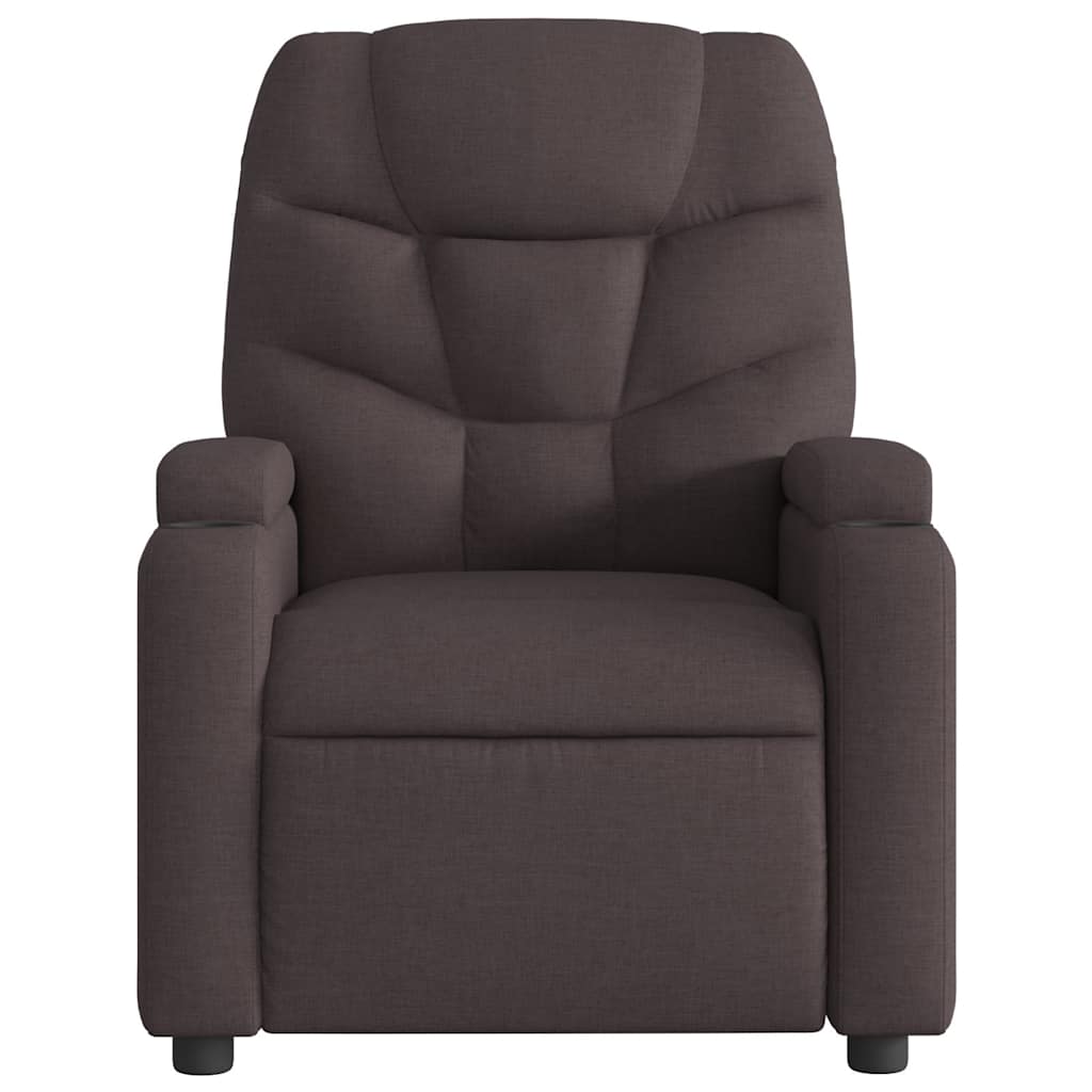 Fauteuil inclinable Marron foncé Tissu