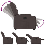 Fauteuil inclinable Marron foncé Tissu