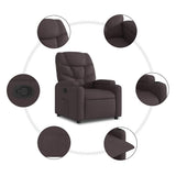 Fauteuil inclinable Marron foncé Tissu