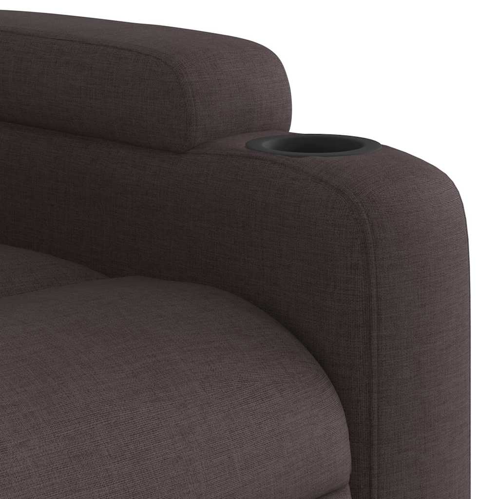 Fauteuil inclinable Marron foncé Tissu