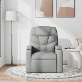 Fauteuil de massage inclinable Gris clair Tissu