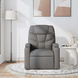 Fauteuil de massage inclinable Gris foncé Tissu
