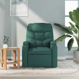 Fauteuil de massage inclinable Vert foncé Tissu