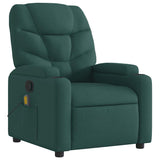 Fauteuil de massage inclinable Vert foncé Tissu
