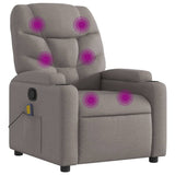 Fauteuil de massage inclinable Taupe Tissu