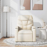 Fauteuil de massage inclinable Crème Tissu