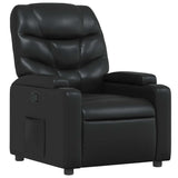 Fauteuil inclinable en similicuir noir