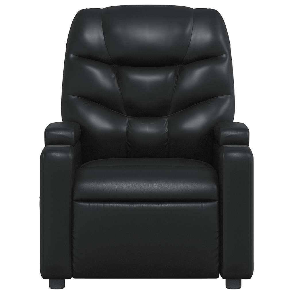 Fauteuil inclinable en similicuir noir