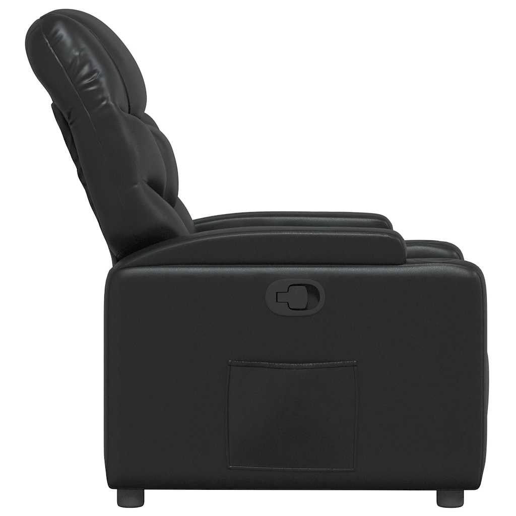 Fauteuil inclinable en similicuir noir