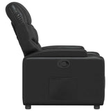 Fauteuil inclinable en similicuir noir