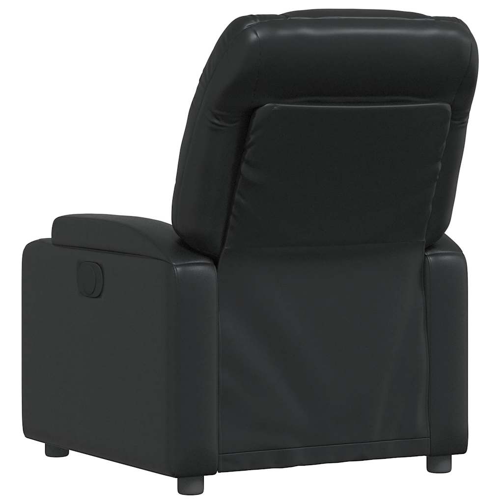 Fauteuil inclinable en similicuir noir