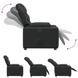 Fauteuil inclinable en similicuir noir