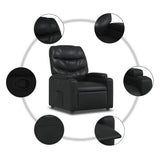 Fauteuil inclinable en similicuir noir