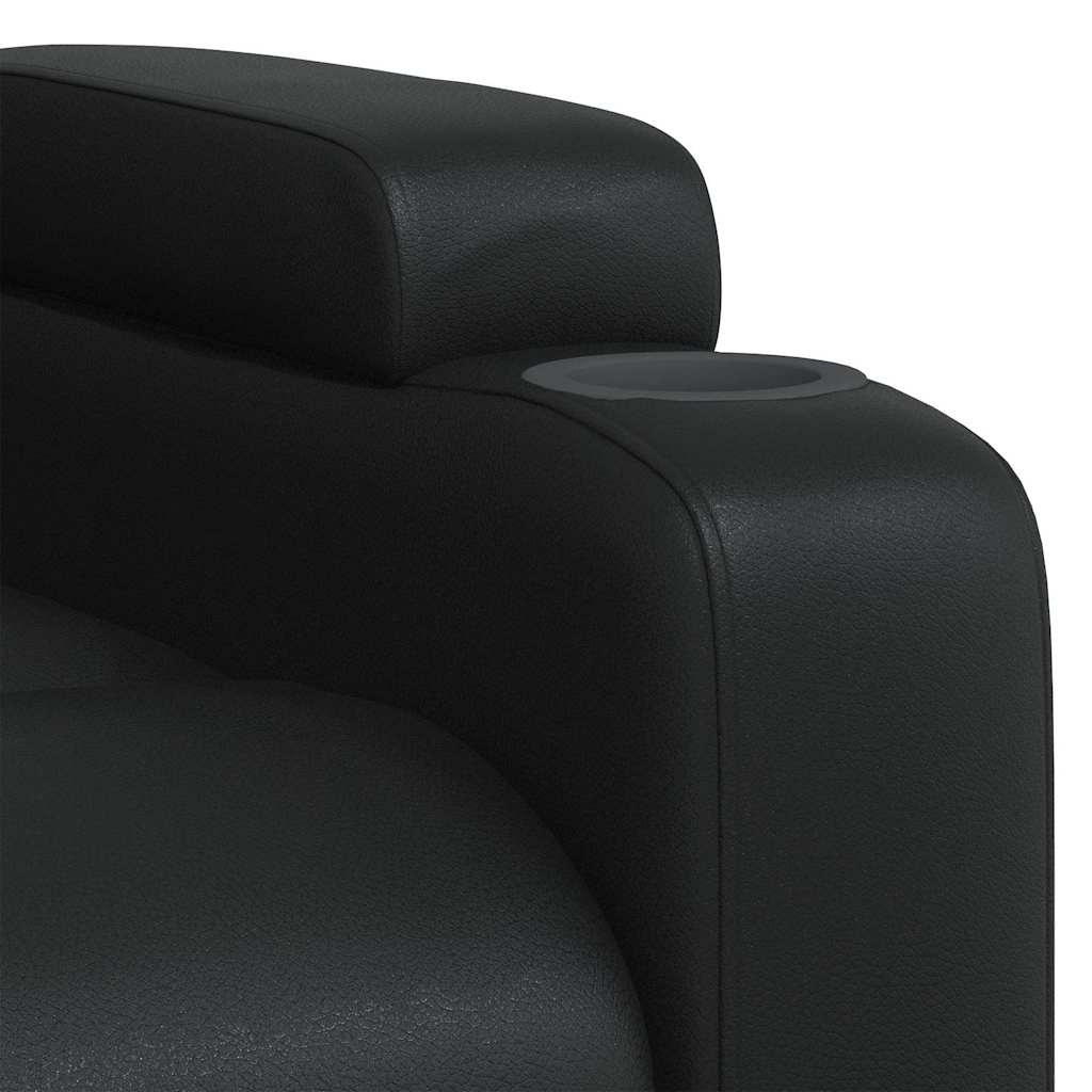 Fauteuil inclinable en similicuir noir